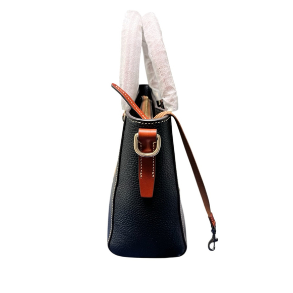 DOONEY & BOURKE Janine Satchel Crossbody Black Brown with Wallet & Dustbag - Picture 5 of 16